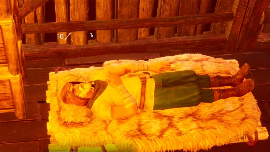 My guy in Runescape Dragonwilds is so ready for a nap