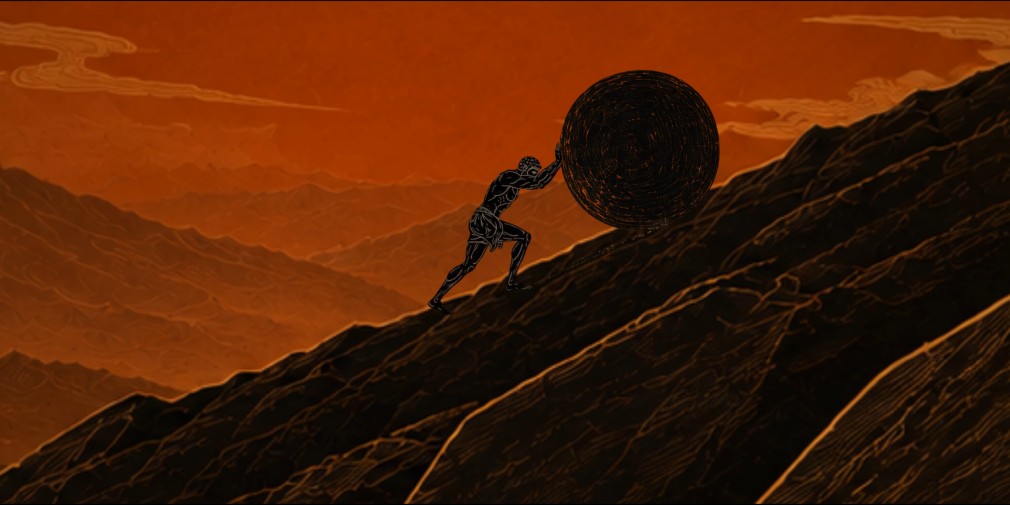Sisyphus – The Walk Down turns an endless climb into a spoken story of acceptance