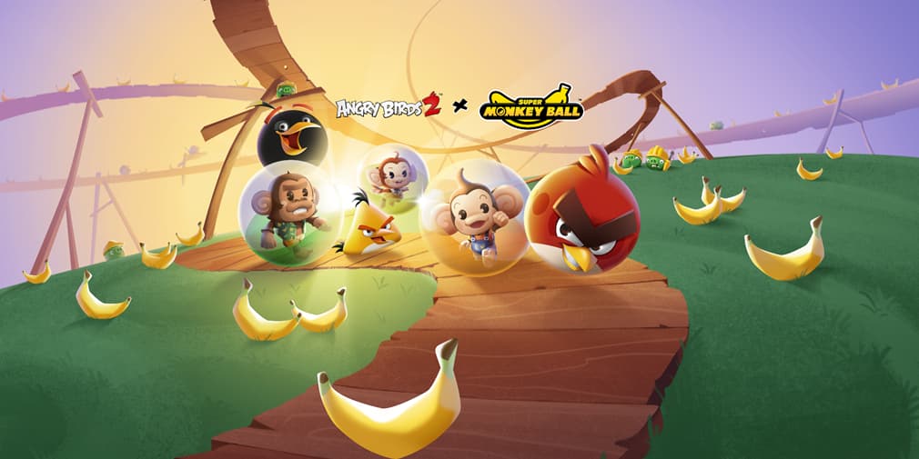 Angry Birds 2 goes bananas with Super Monkey Ball Banana Rumble collaboration