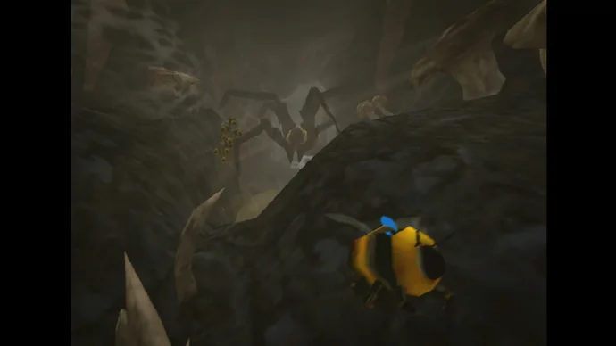 Low poly horror Tumblebee combines the joy of tumbling bees with the not-joy of being chased by huge spiders